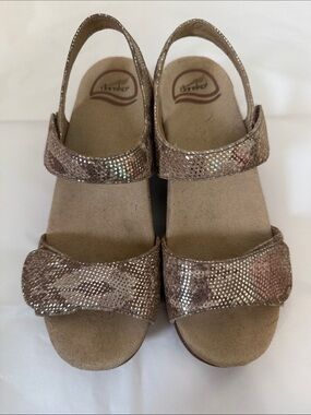 Gold Slingback Wedge Sandals